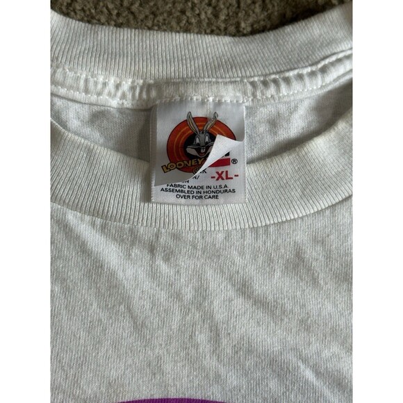 Vintage 90s Warner Bros Looney Tunes Dental Team T Shirt XL White Rare - Picture 3 of 5